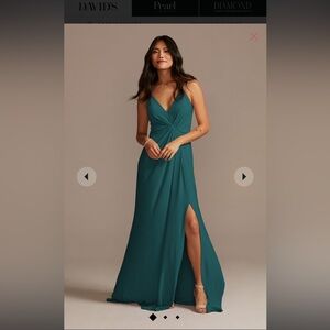 David’s Bridal Navy Bridesmaid Dress